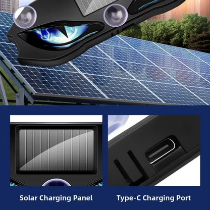 Solar Powered RGB Demon Eye Car Light – Wireless Dynamic LED Warning Light