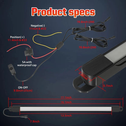 Waterproof LED Truck Bed Light Kit with 66 132 or 198 LEDs