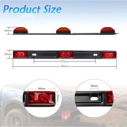 14" LED Tailgate Identification Light Bar – 9 LED Marker Light for Trucks & Trailers