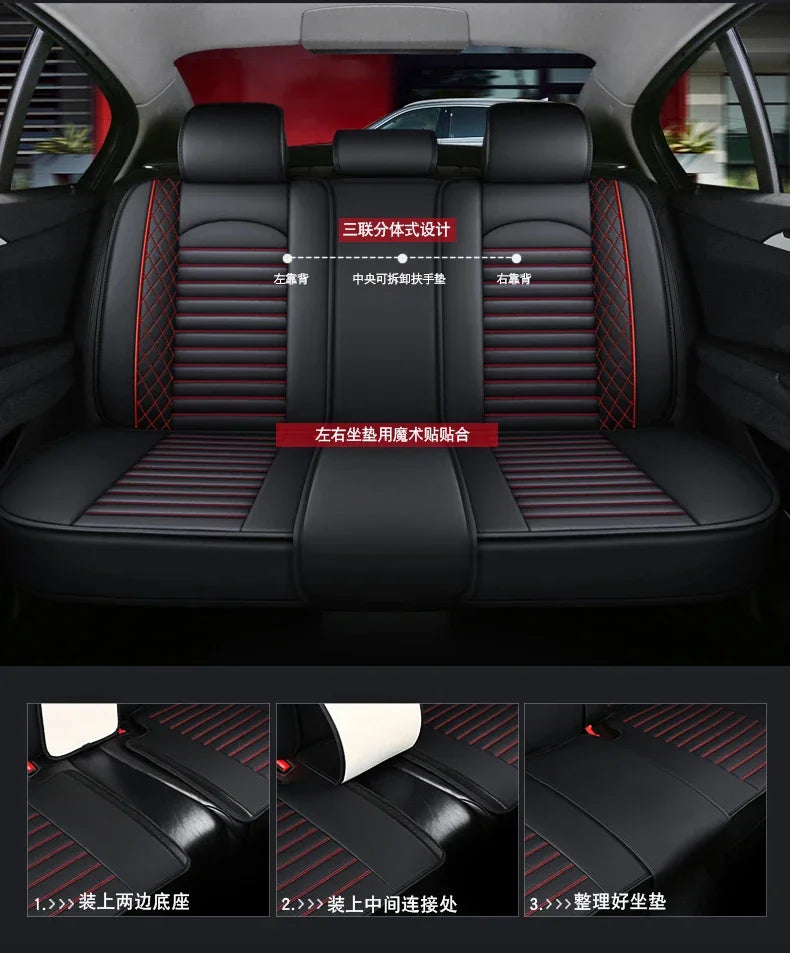 Universal Full Coverage Leather Car Seat Cover for Chrysler – Premium Interior Protection for 300C, 200, Grand Voyager & Pacifica