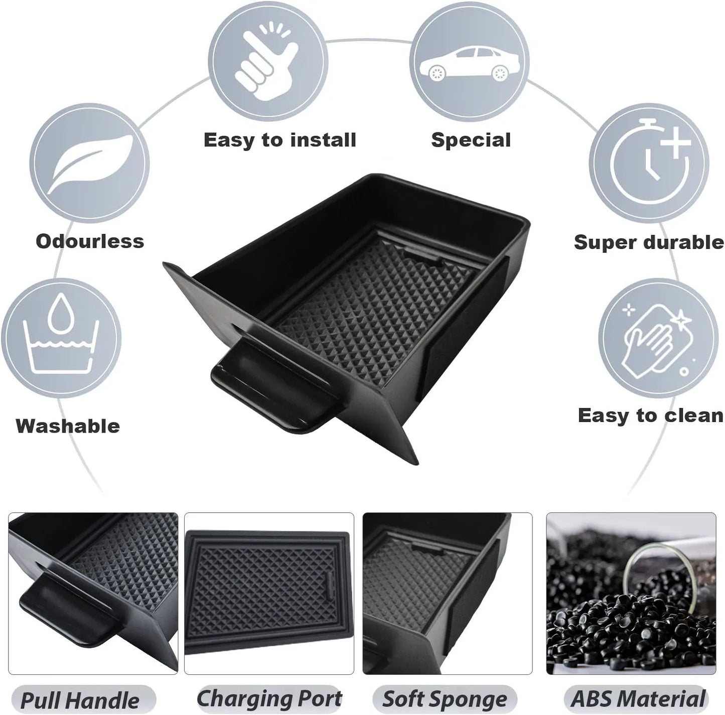 Hidden Center Console Drawer Organizer for Ford F-150 (2015–2020)