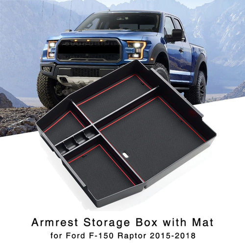 Center Console Armrest Organizer Tray for Ford F-150 & Raptor (2015–2018)
