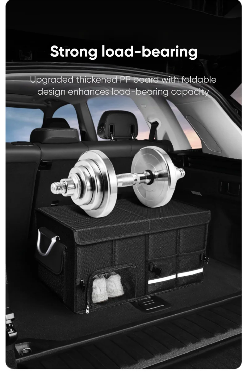 Portable Foldable Car Trunk Organizer – Waterproof Oxford Storage Box up to 92L