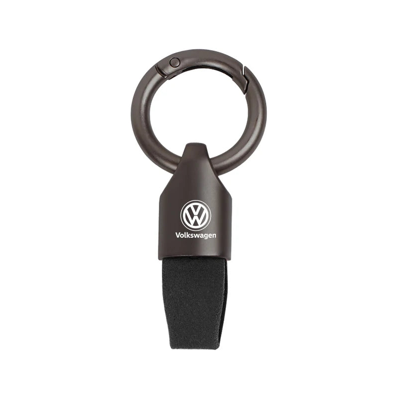 Luxuriöser VW-Wildleder-Schlüsselanhänger – Modischer Autoschlüsselhalter aus Zinklegierung in 4 eleganten Farben