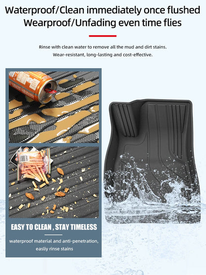 3D TPE All Weather Floor Mats for Chevy Silverado and GMC Sierra 2019 to 2023
