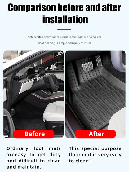 3D TPE All Weather Floor Mats for Chevy Silverado and GMC Sierra 2019 to 2023