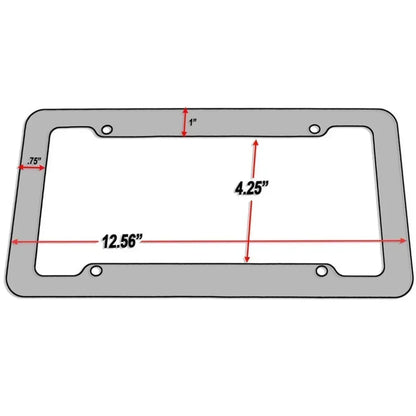 Carbon-look license plate holder – Universal car license plate frame with screw set