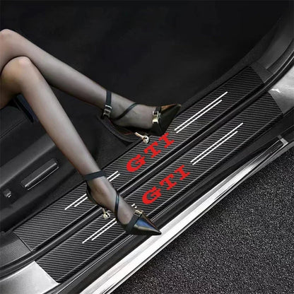 Einstiegsleistenschutz aus Carbonfaser – 3D-Aufkleber für VW Golf 5–8, GTI, Polo MK4–MK7 (60 x 7 cm)