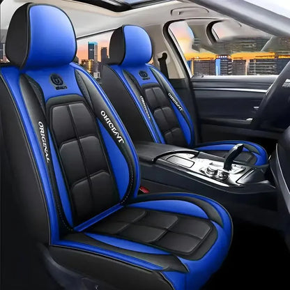 Universal Full Leather Car Seat Cover – Premium All-Season Protection for Driver & Passenger Seats