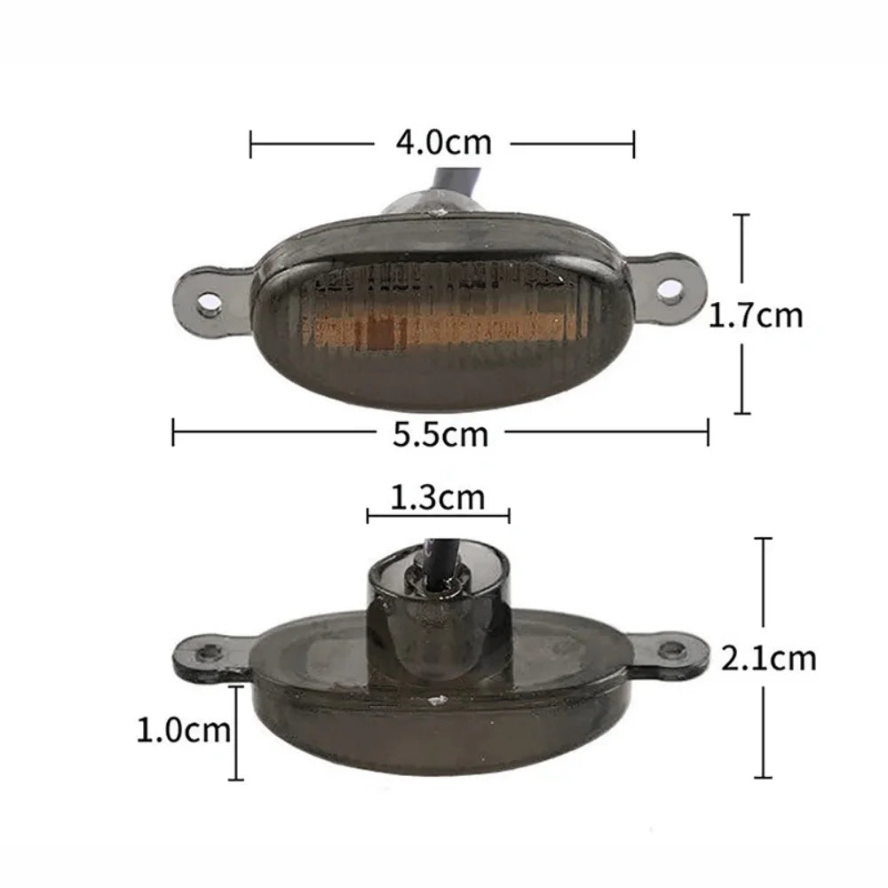 Universal LED Grille Marker Lights – Smoked Amber 12V Off-Road Light Kit