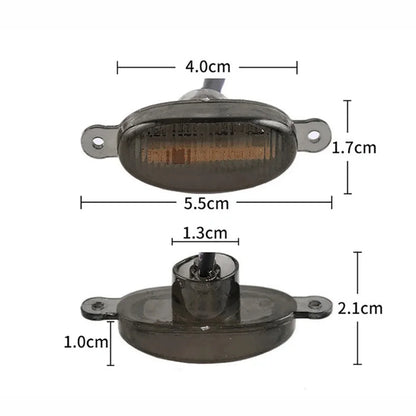 Universal LED Grille Marker Lights – Smoked Amber 12V Off-Road Light Kit