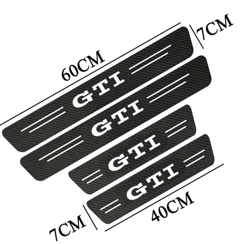Einstiegsleistenschutz aus Carbonfaser – 3D-Aufkleber für VW Golf 5–8, GTI, Polo MK4–MK7 (60 x 7 cm)