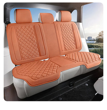 Universal Breathable Linen Car Seat Cover – Premium Full Protection Cushion for Cars & SUVs