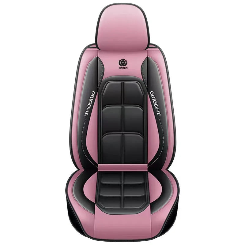 Universal Full Leather Car Seat Cover – Premium All-Season Protection for Driver & Passenger Seats