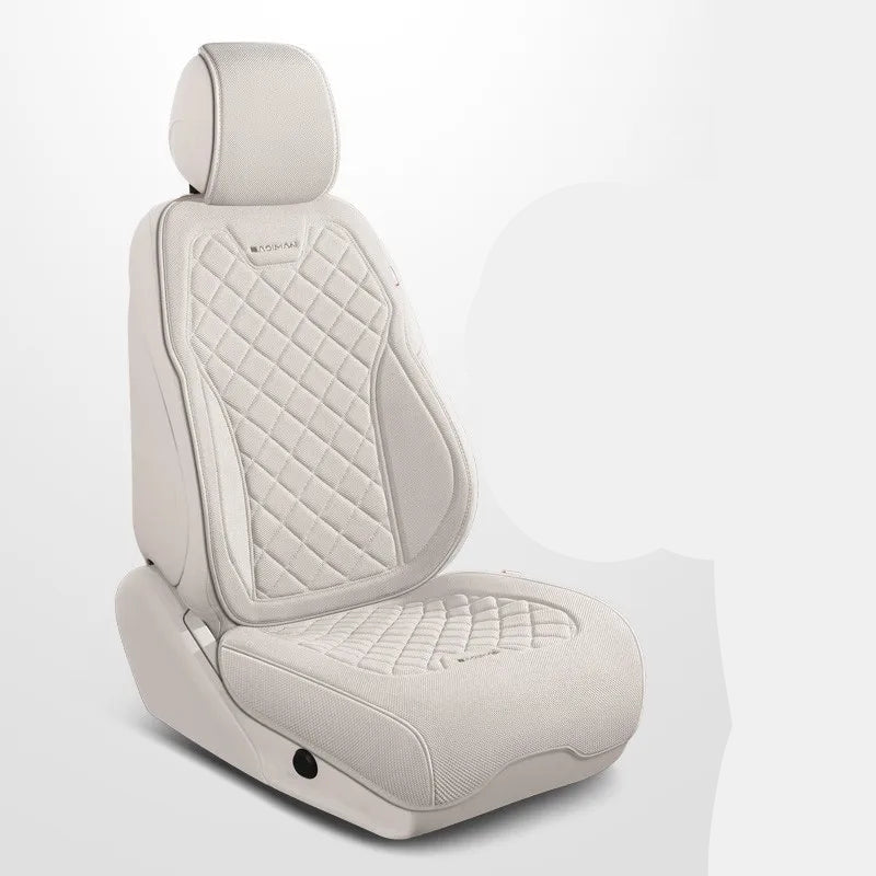 Universal Breathable Linen Car Seat Cover – Premium Full Protection Cushion for Cars & SUVs