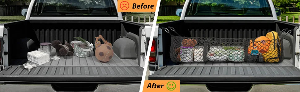 Heavy-Duty Truck Bed Cargo Net Organizer – Universal Mesh Storage Net