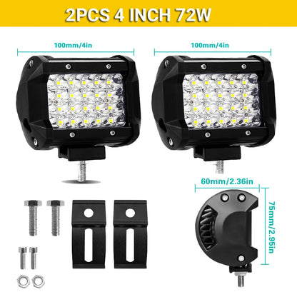 High-Power LED Off-Road Light Bar – Spot & Flood Work Light for Trucks, SUVs & 4x4
