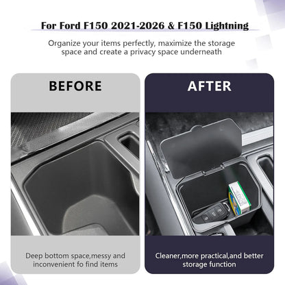 Center Console Coin Holder Tray for Ford F-150 & F-150 Lightning (2021–2026)