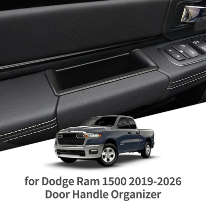 Door Handle Storage Organizer Trays for Dodge Ram 1500 2019 to 2026 4 Piece Set