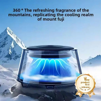 Snow Mountain Car Fragrance Diffuser – Smart Air Freshener with RGB Light and Rechargeable Design