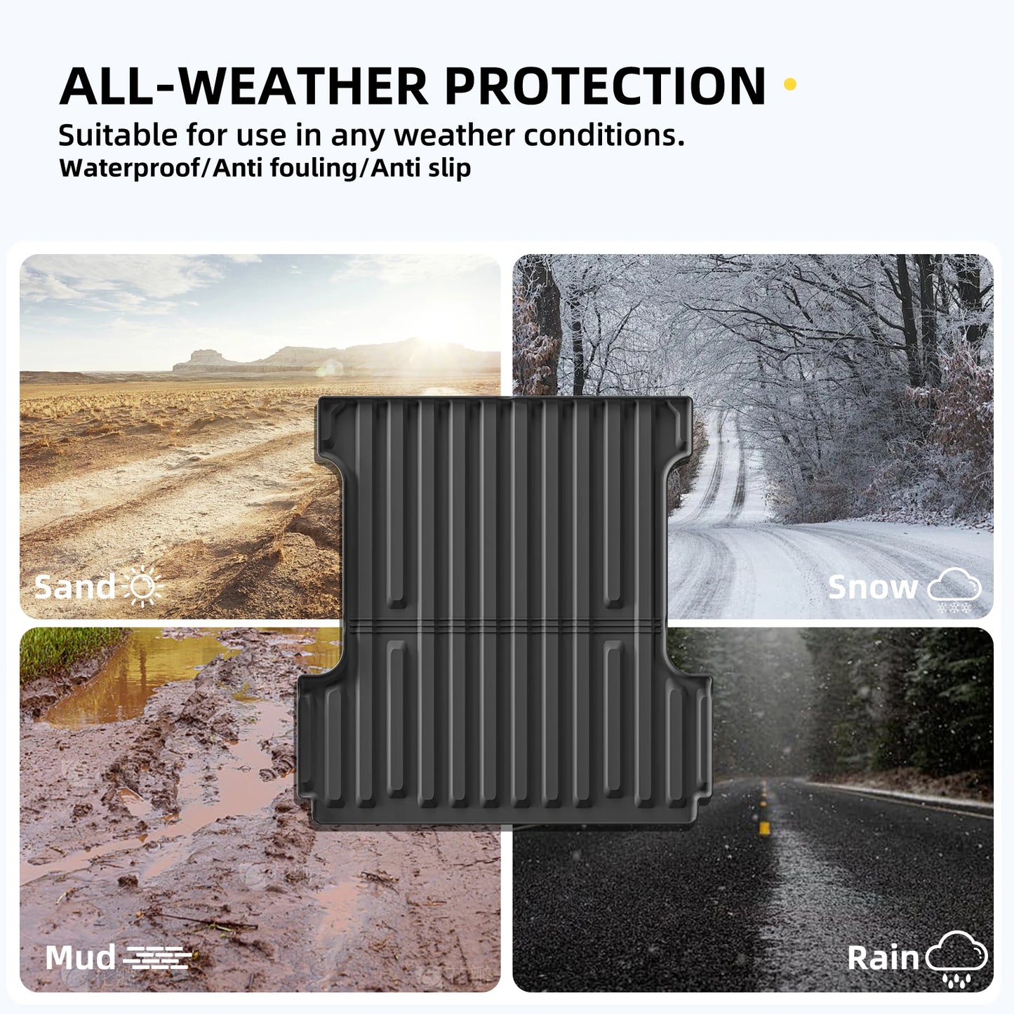All-Weather Floor Mats & Truck Bed Liner Set for Ford F-150 (2015–2024)