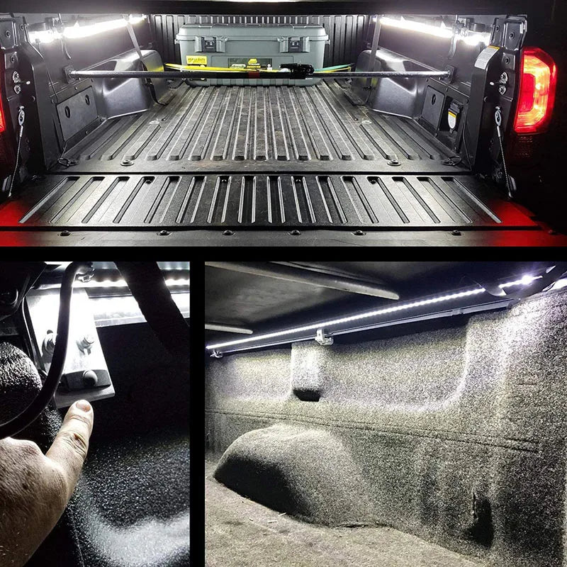 Waterproof LED Truck Bed Light Strip Kit with Switch 12V