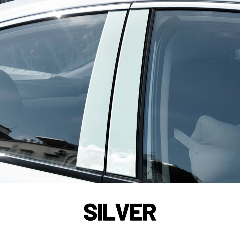Gloss Black Door Pillar Trim Covers for Honda CRV 2012 to 2016 6 Piece Set