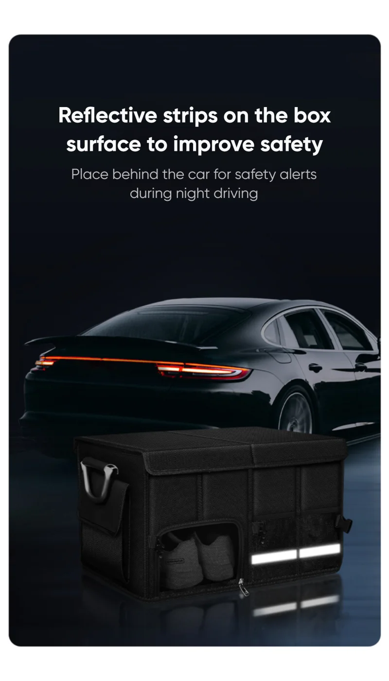 Portable Foldable Car Trunk Organizer – Waterproof Oxford Storage Box up to 92L