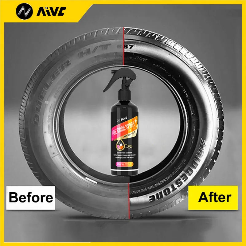 Tire Shine Spray – Long-Lasting Gloss & Rubber Plastic Restorer