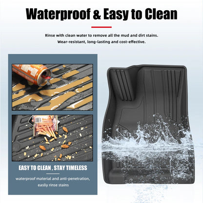 3D TPE All Weather Floor Mats for Chevy Silverado and GMC Sierra 2019 to 2023