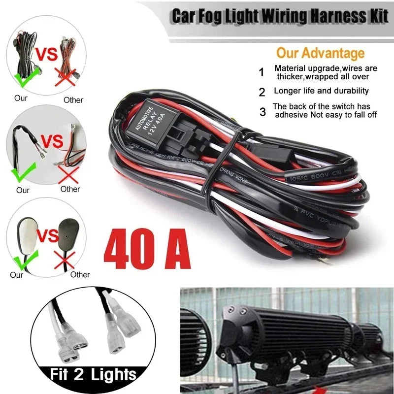 High-Power LED Off-Road Light Bar – Spot & Flood Work Light for Trucks, SUVs & 4x4