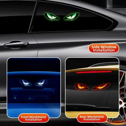 Solar Powered RGB Demon Eye Car Light – Wireless Dynamic LED Warning Light