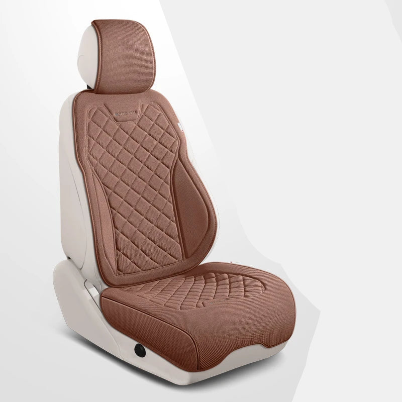 Universal Breathable Linen Car Seat Cover – Premium Full Protection Cushion for Cars & SUVs
