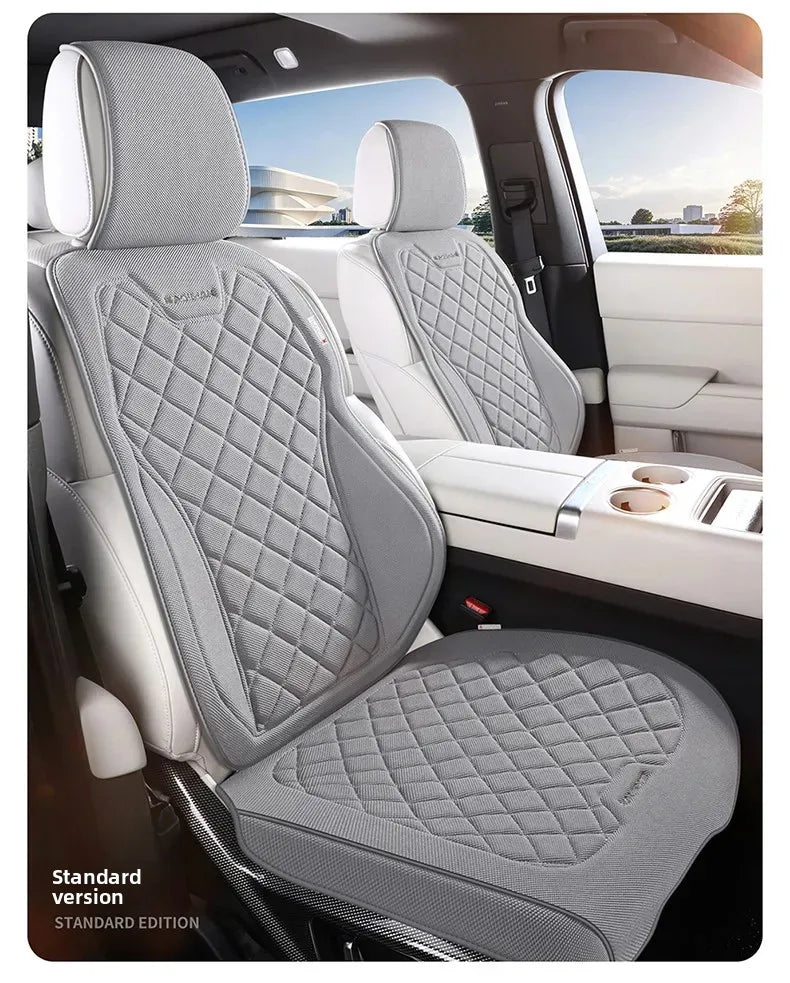 Universal Breathable Linen Car Seat Cover – Premium Full Protection Cushion for Cars & SUVs