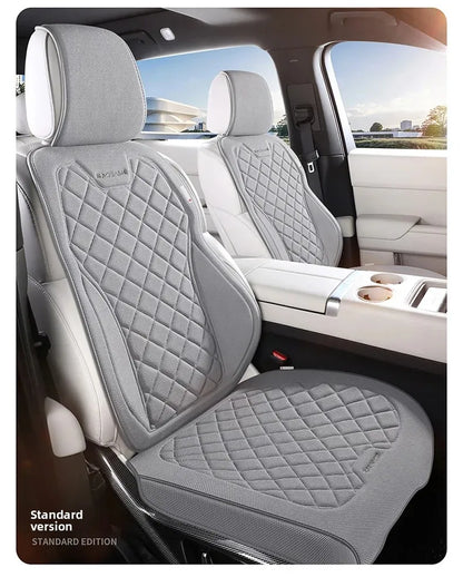 Universal Breathable Linen Car Seat Cover – Premium Full Protection Cushion for Cars & SUVs