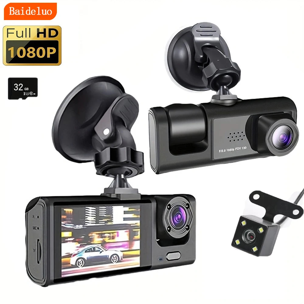 1080P Dual Dash Cam – Front & Cabin Camera with IR Night Vision