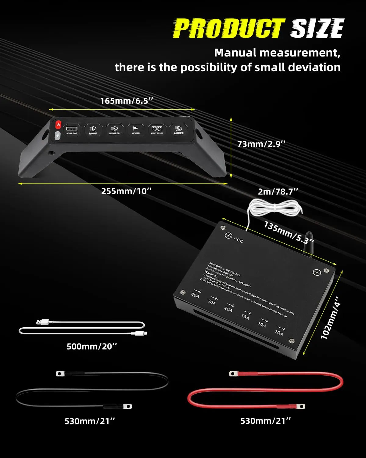6 Gang Wireless Switch Panel for Chevrolet Silverado ZR2 and GMC Sierra