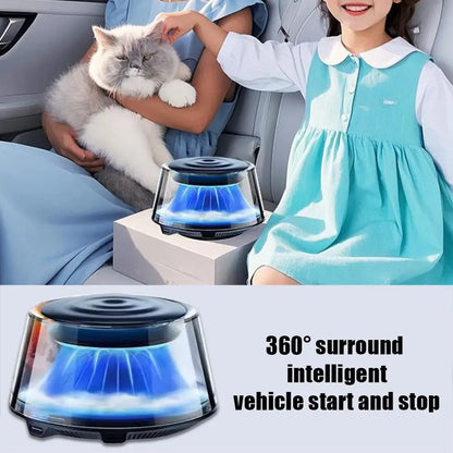 Snow Mountain Car Fragrance Diffuser – Smart Air Freshener with RGB Light and Rechargeable Design