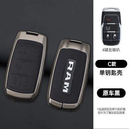 Leather Key Fob Cover for Dodge Ram 1500 2500 3500 4500 5500 TRX and Rebel