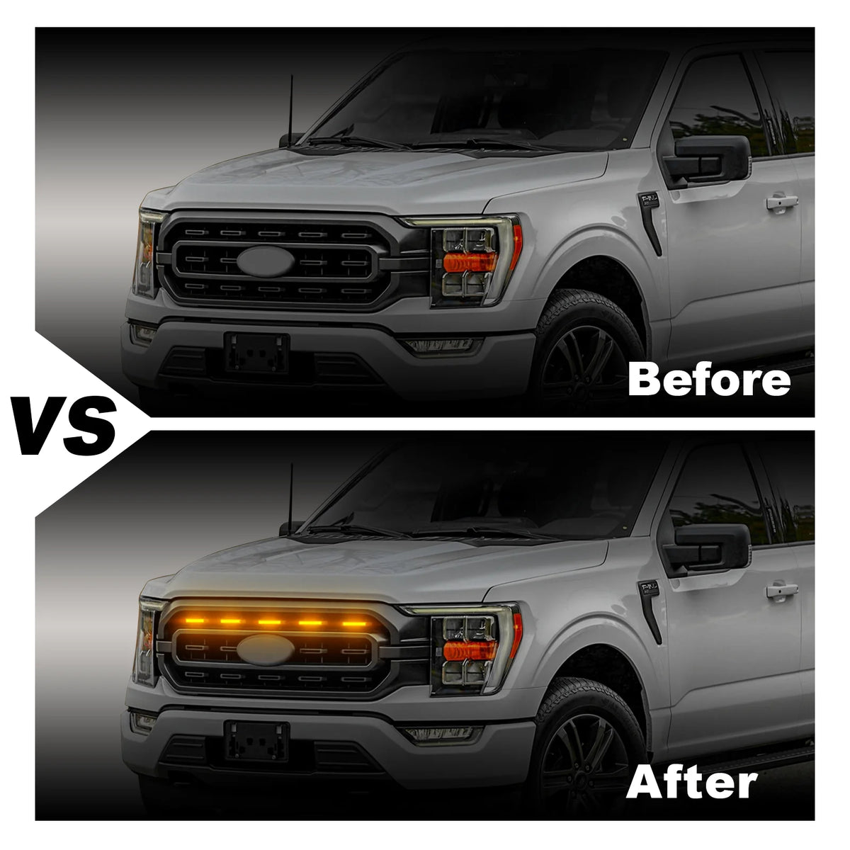 Front Grille LED Lights for Ford F150 XL and XLT 2021 to 2023