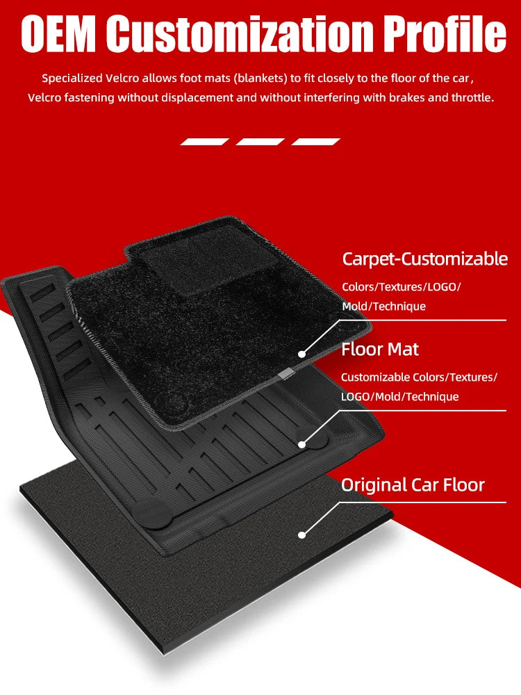 3D TPE All Weather Floor Mats for Chevy Silverado and GMC Sierra 2019 to 2023