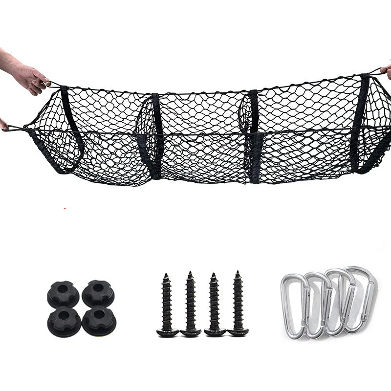 Heavy-Duty Truck Bed Cargo Net Organizer – Universal Mesh Storage Net