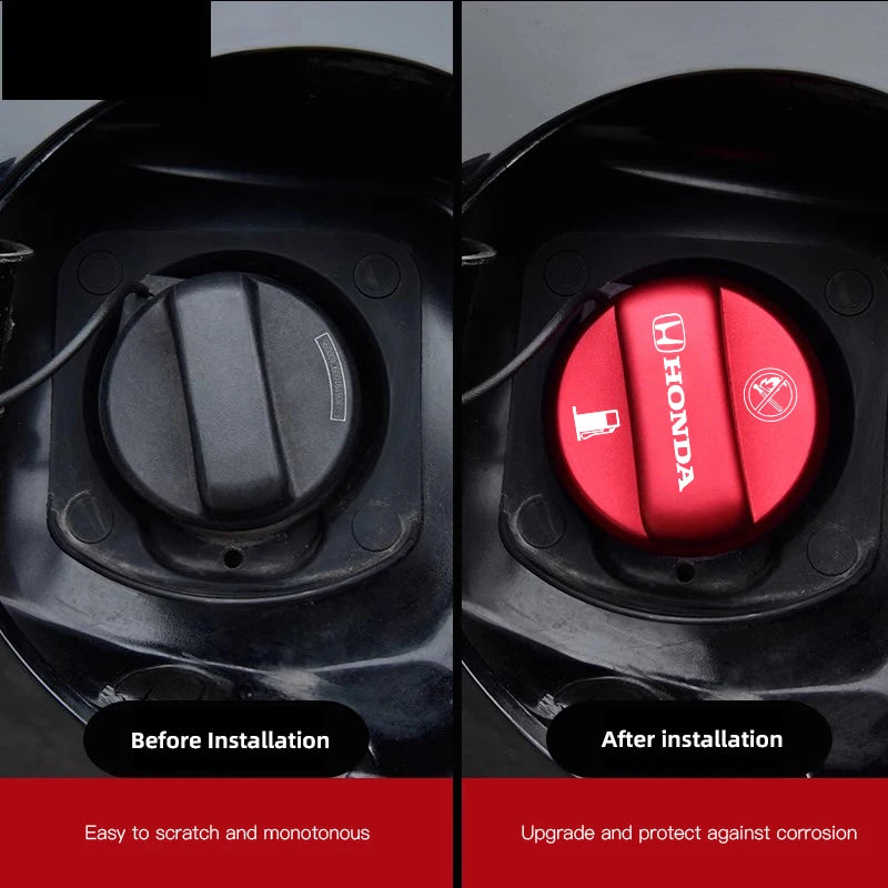 Honda Fuel Tank Cap Cover in Aluminum Alloy for Civic Accord CRV HRV and More