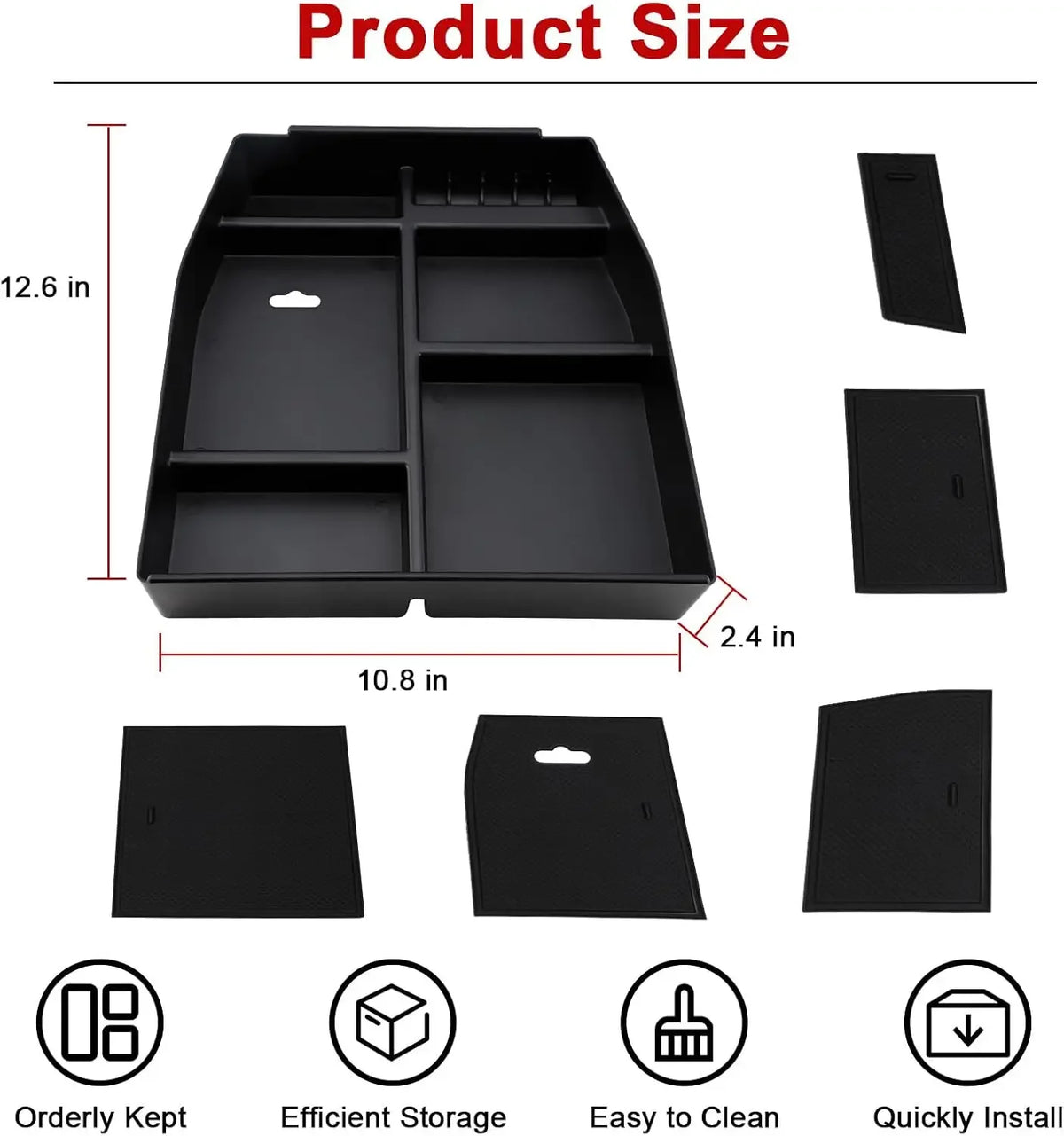 Center Console Organizer Tray for Ford F-150 & Raptor (2015–2020)