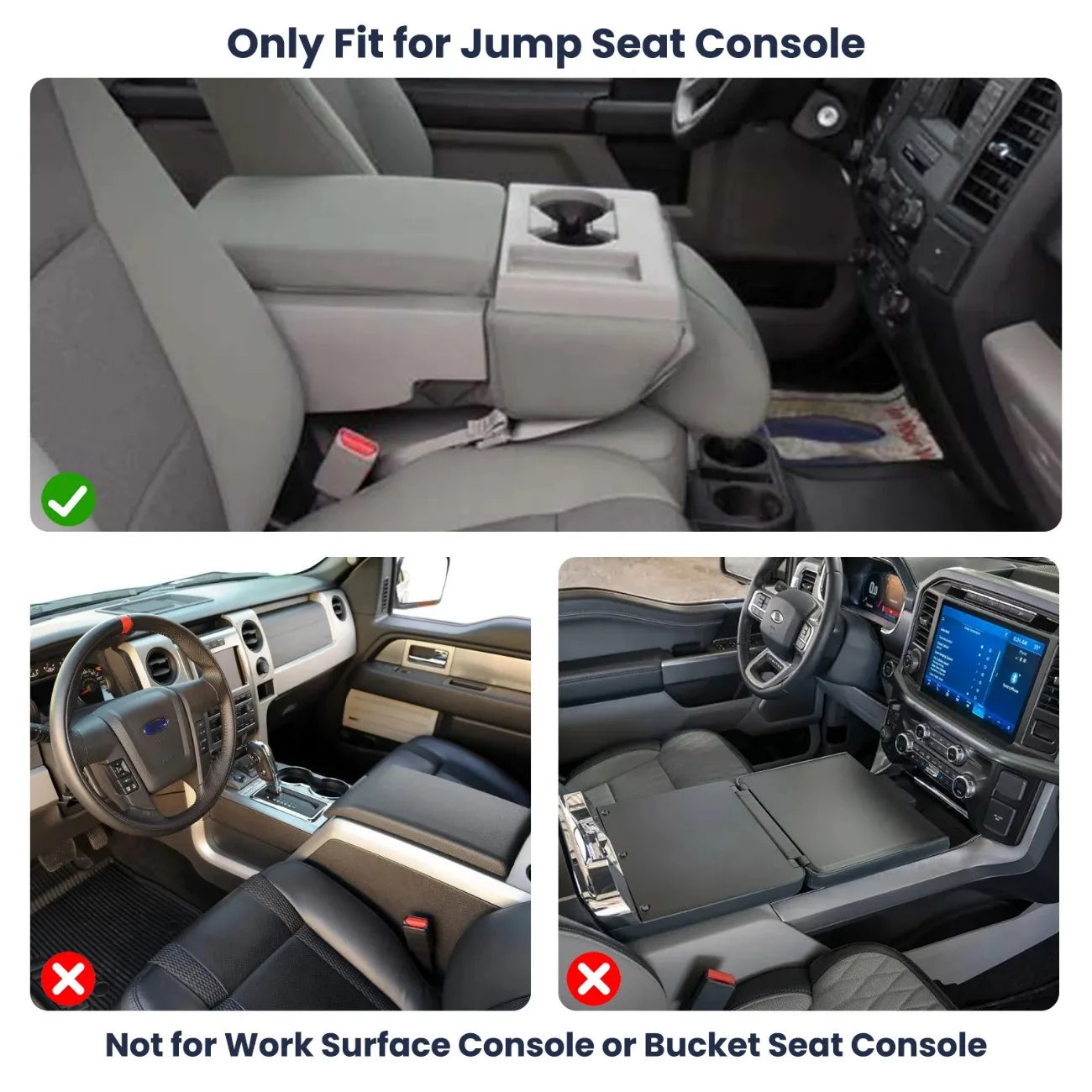 Front Console Organizer Tray for Ford F-Series Trucks (2011–2025)