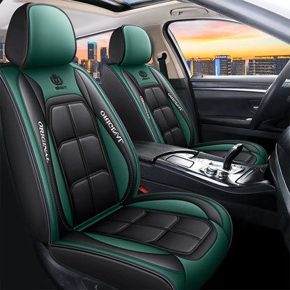 Universal Full Leather Car Seat Cover – Premium All-Season Protection for Driver & Passenger Seats