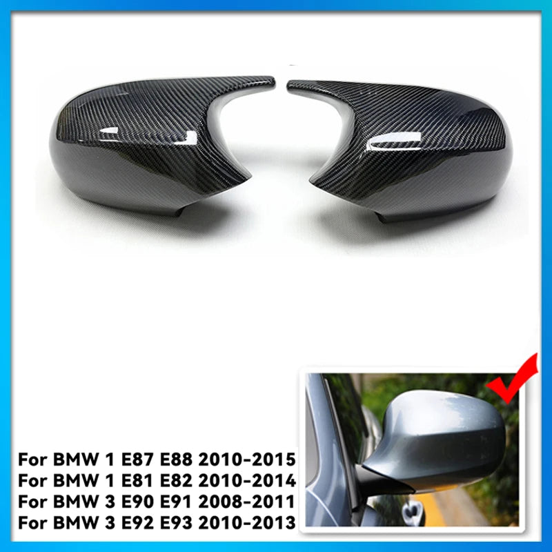 M3 Style Carbon Fiber Mirror Caps for BMW 1 & 3 Series