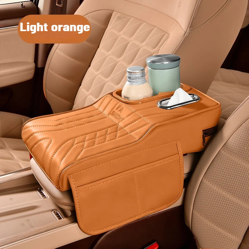 Universal Car Armrest with Storage & Cup Holder – Multifunctional Auto Center Console Organizer