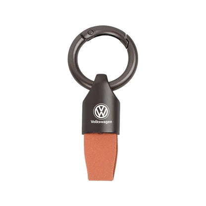 Luxuriöser VW-Wildleder-Schlüsselanhänger – Modischer Autoschlüsselhalter aus Zinklegierung in 4 eleganten Farben