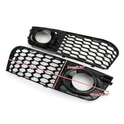 Honeycomb Fog Light Grill Set for Audi A4 B8 2009–2012 – Sporty Front Bumper Inserts
